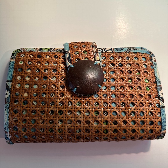 Vera Bradley Handbags - Vera Bradley Tiki Clutch - Retired Bali Pattern, Bamboo, Coconut
